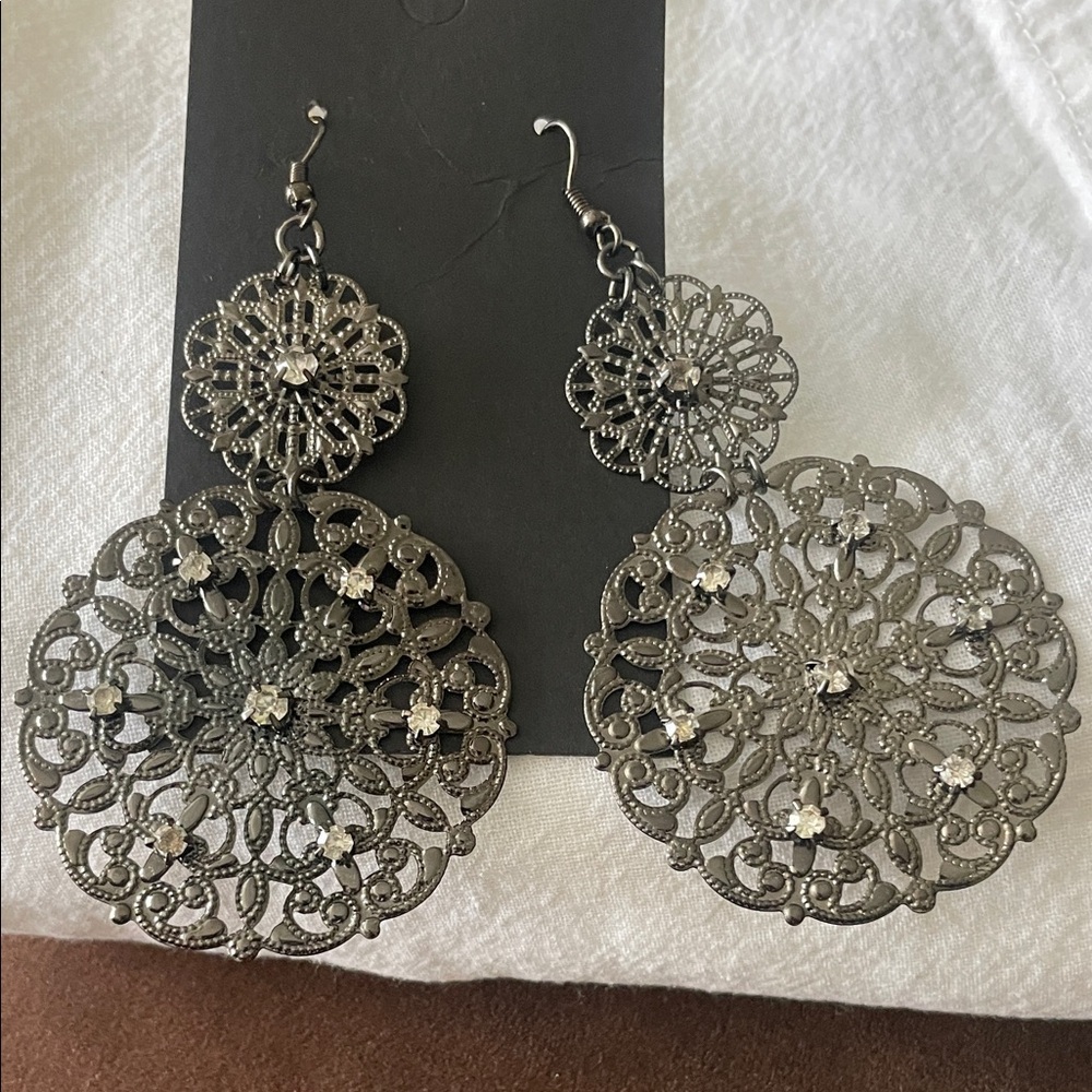 Intricate Silver Filigree Earrings